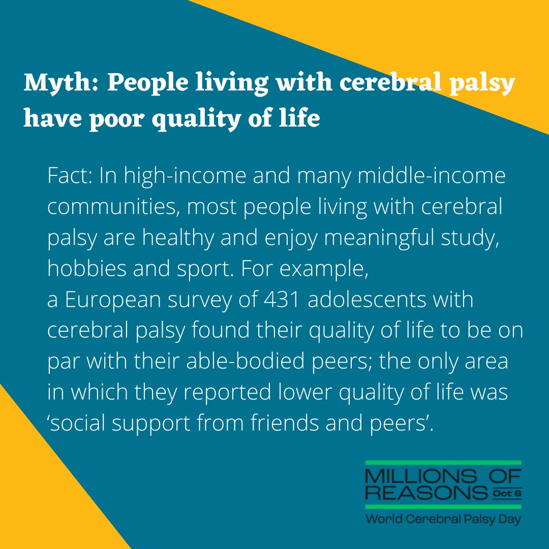 In honor of National CP Awareness day, we are posting some myths about Cerebral Palsy from World CP Day 
#ucpsacto #worldcpday #ucp #cerebralpalsyawareness