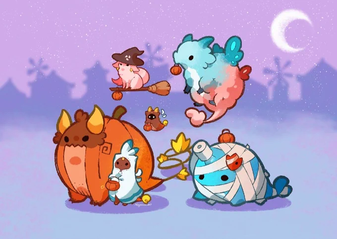 Trick or Treat!👻🎃🐉
#GenshinImapct #原神 