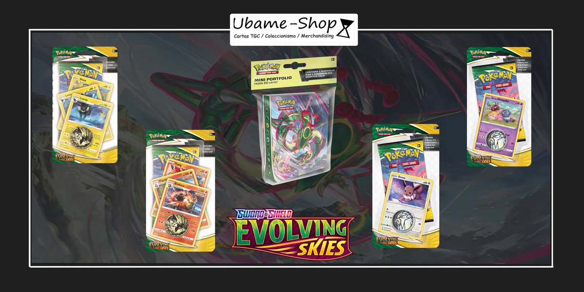 ubameshop's tweet photo. Disponible en web ✅

Productos en inglés Pokémon cielos evolutivos

#PokemonTCG #cartas #Pokemon #ubameshop https://t.co/IZW5aoYKHs