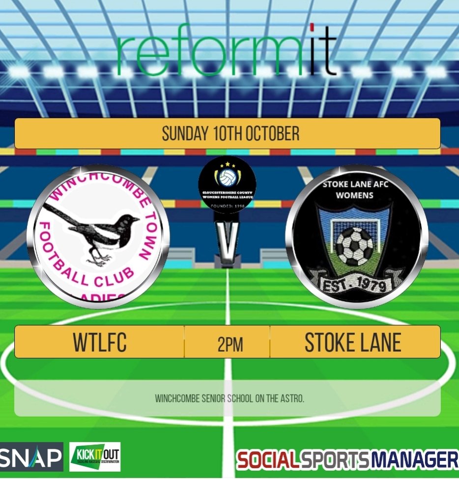 WinchcombeFc's tweet photo. This Sunday we welcome @SLAFCWomen to Winchcombe.
KO 2pm on the astro at Winchcombe Senior school.
Please come along and support the ladies.
#UpTheTown #upthewinch #reformit #WTLFC https://t.co/TTWJBkFZJq