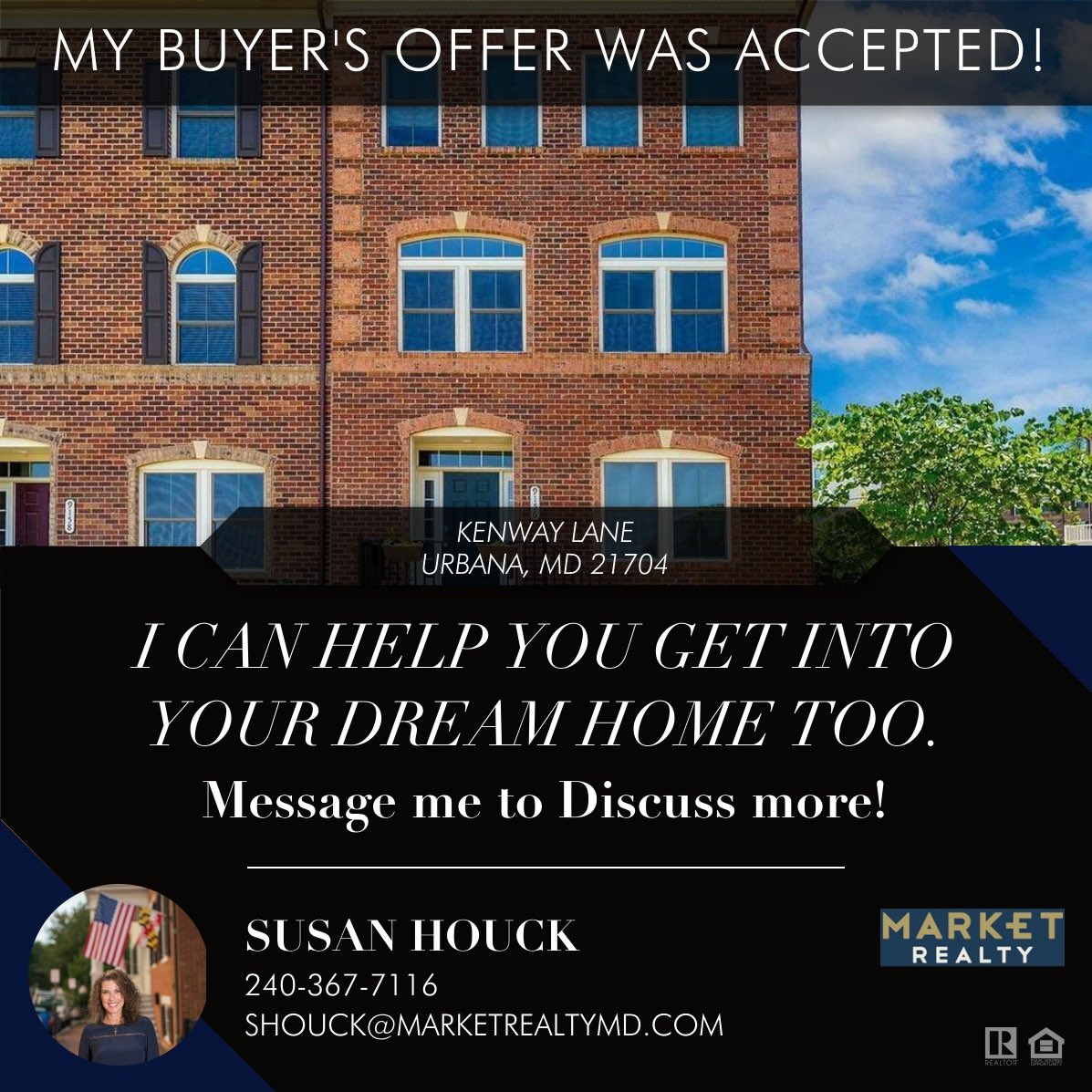 SHouckSells4u's tweet photo. Call me for all of your real estate needs!
#realestate #frederickrealestate #homebuying #buyer #sold https://t.co/0H0Tknu1LF