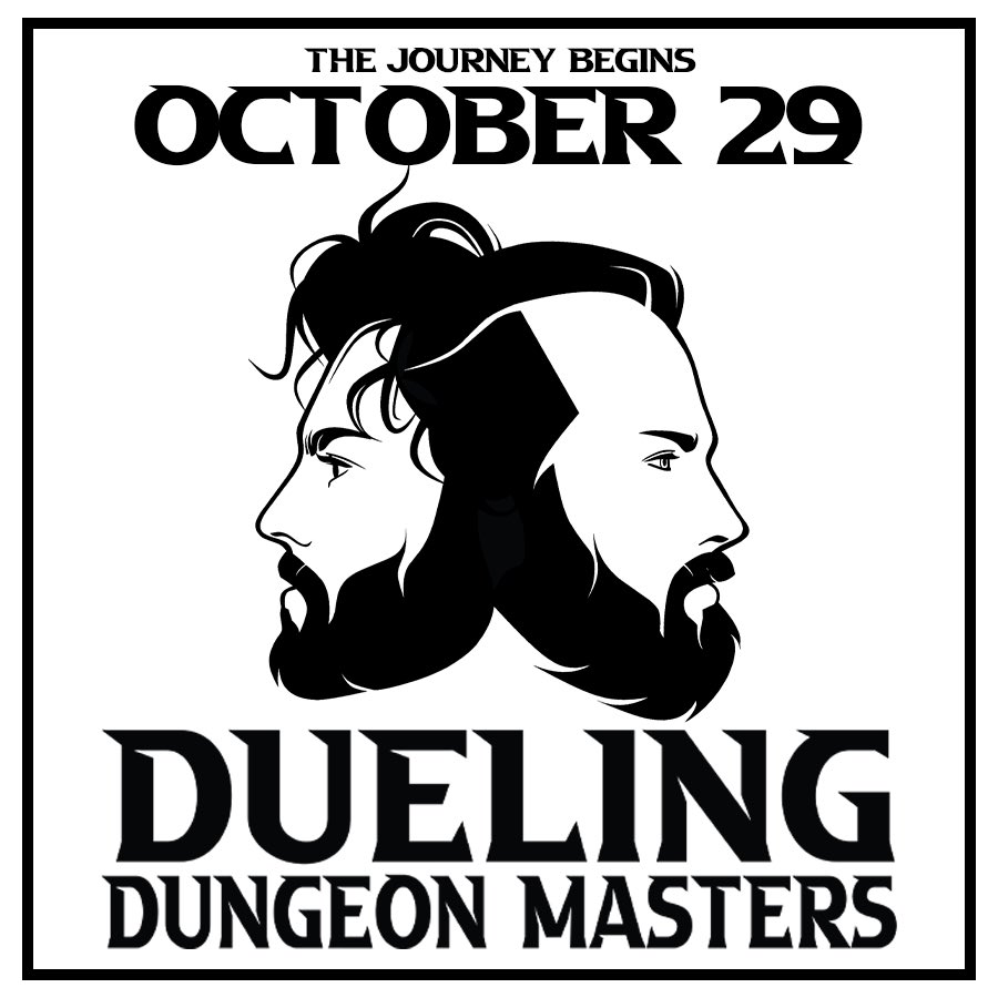 Join us Halloween🎃Weekend for the official launch of the #duelingdungeonmasters podcast!

#dnd #dungeonsanddragons #podcast #dndpodcast #dice #ttrpg #CriticalRole #TheAdventureZone #diceporn #rpg #dnd5e