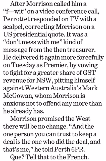 mjrowland68's tweet photo. Niki Savva reckons new NSW Premier @Dom_Perrottet won't be a pushover for PM @ScottMorrisonMP.
@smh @theage #auspol

https://t.co/lAeXhVwcWO https://t.co/mapG1FsgOD