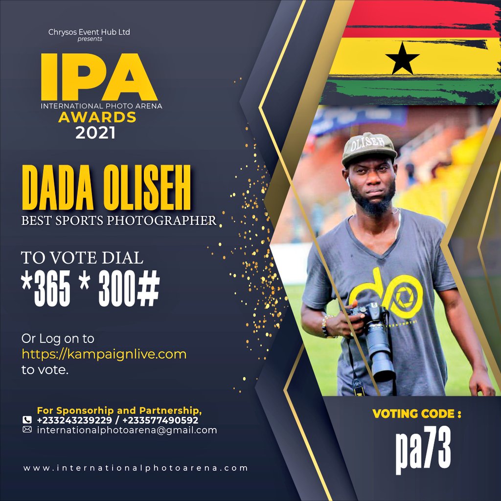 dadaoliseh's tweet photo. Fellow Ghanaians, I come before you once again with a humble plea.
Please vote 🗳 for me to bag this award too 🙏🏾
#ipaglobal #ipa_awards #ipa_awards21
#tourism #art #culture #ipaglobaltrend
#davidnadgh #internationalphotoarenaawards #internationalphotoarena #ipaghana https://t.co/RmifEoEvuN