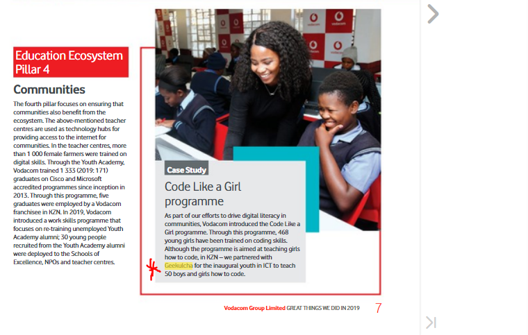 TiyaniTee's tweet photo. Just came across this. It was great to work with the @Vodacom team back in 2019, imparting tech and business skills onto young people.
One of the programme alumni is preparing to lead the @Geekulcha Student Society at UJ. #ContinousDevelopment https://t.co/XG2Nz0hsVe