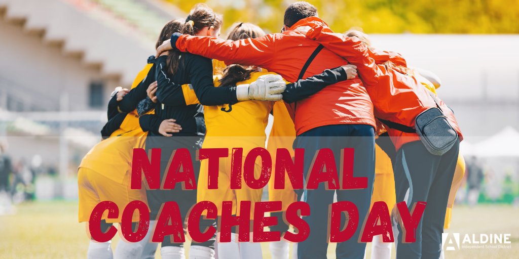 October 6 is National Coaches Day! A coach organizes teams, plans practices and training, and motivates athletes to be the best they can be. Learn more about #NationalCoachesDay and don't forget to recognize your campus coaches ➡️ bit.ly/3DchdNE #AldineForward