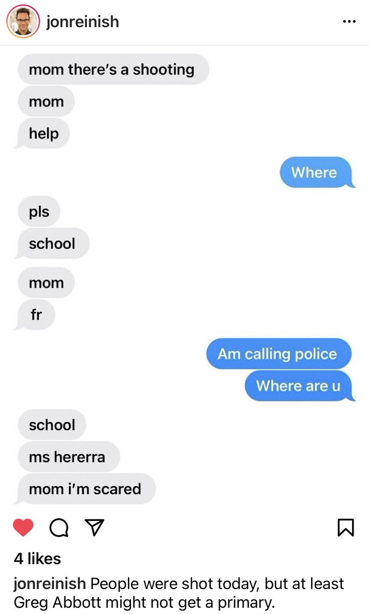 taradublinrocks's tweet photo. As a mother (but also as a human being), this kind of text is my absolute nightmare 😔

#GunReformNow #ArlingtonTX https://t.co/RV7E8RHsTv