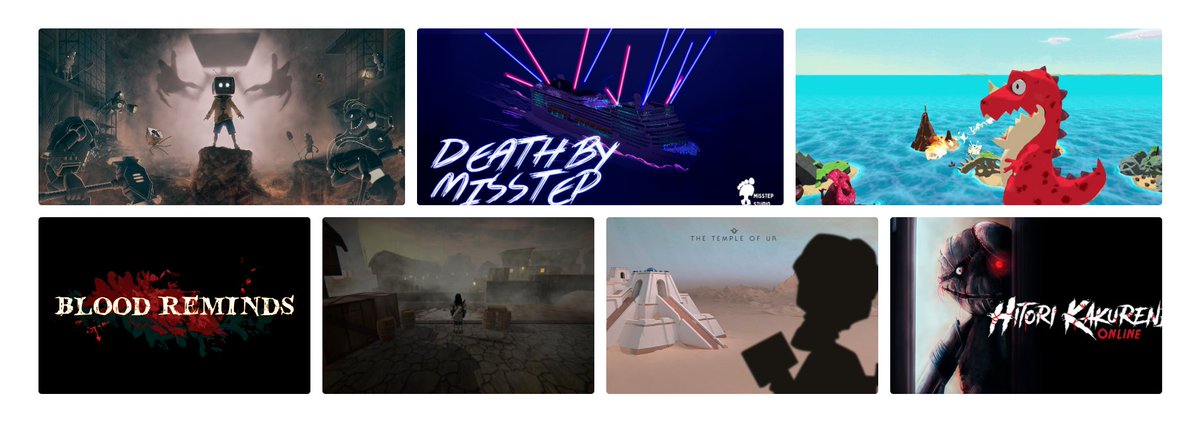 <a href="/IndieDevDay/">IndieDevDay</a> Creo que hay unos cuantos que nos suenan... <a href="/game_levelup/">Level Up (Game Dev Hub)</a> 👀📺💙

<a href="/MisstepStudio/">Misstep Studio</a> 🚢
<a href="/SmokeTreeGames/">#PINKGOO VR 🐲 by Smoke Tree Games</a> 🦖
<a href="/ThrusterGames/">Crimson Tale ➡️ Steam! DEMO NOW!</a> 🩸
<a href="/TheAlgianSword/">The Algian Sword</a> ⚔
<a href="/karateamuerte/">Kárate a Muerte Studio</a> 🛕
<a href="/infinite_thread/">Hidalgo 🌻🐎 - Infinite Thread Games</a> 🧸