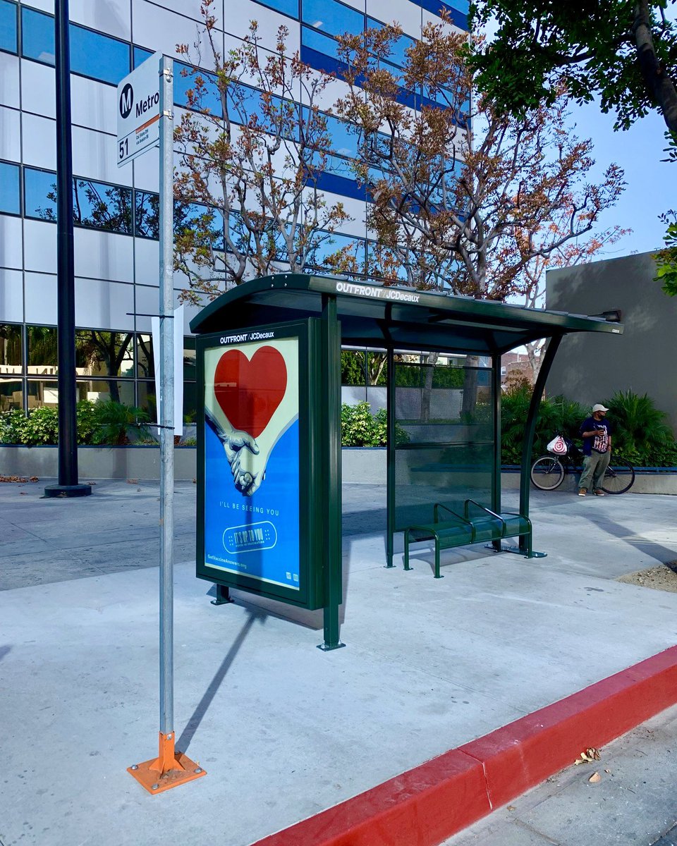 OutfrontDecaux's tweet photo. Midweek Service Alert 🚨 

Bus Shelter over on 7th/Lucas is back in service and ready to serve Angelenos on the go 🚏🚌🍃

#investintransit
#gotshade
#labusstops https://t.co/EYZJI55He0