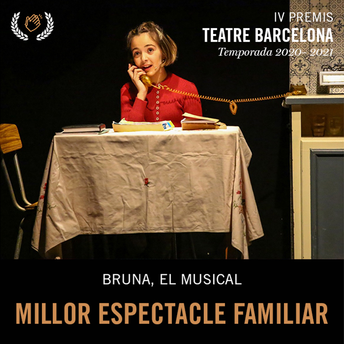 MILLOR ESPECTACLE FAMILIAR 🏆 'Bruna el musical' de @mateuperamiquel i @marpuig02 programat al @teatre_romea Producció de WeColorMusic i GATU #PremisTeatreBarcelona