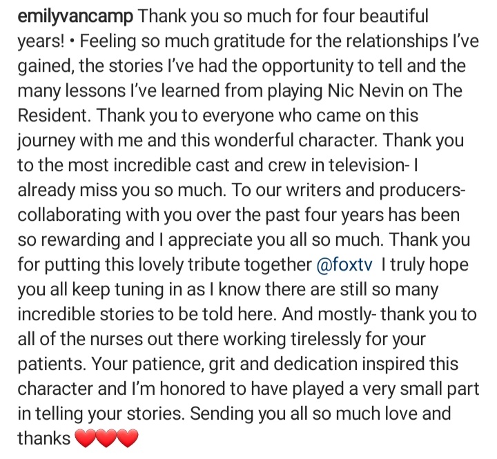 safevancamp's tweet photo. i'm so proud of our girl, Nic is an amazing character and she sure taught us a lot. That in this new phase of her come many more projects!! and may she enjoy her family a lot <3 we love you @EmilyVanCamp 🫀🥺🤍 https://t.co/K1l7Ej2eqC