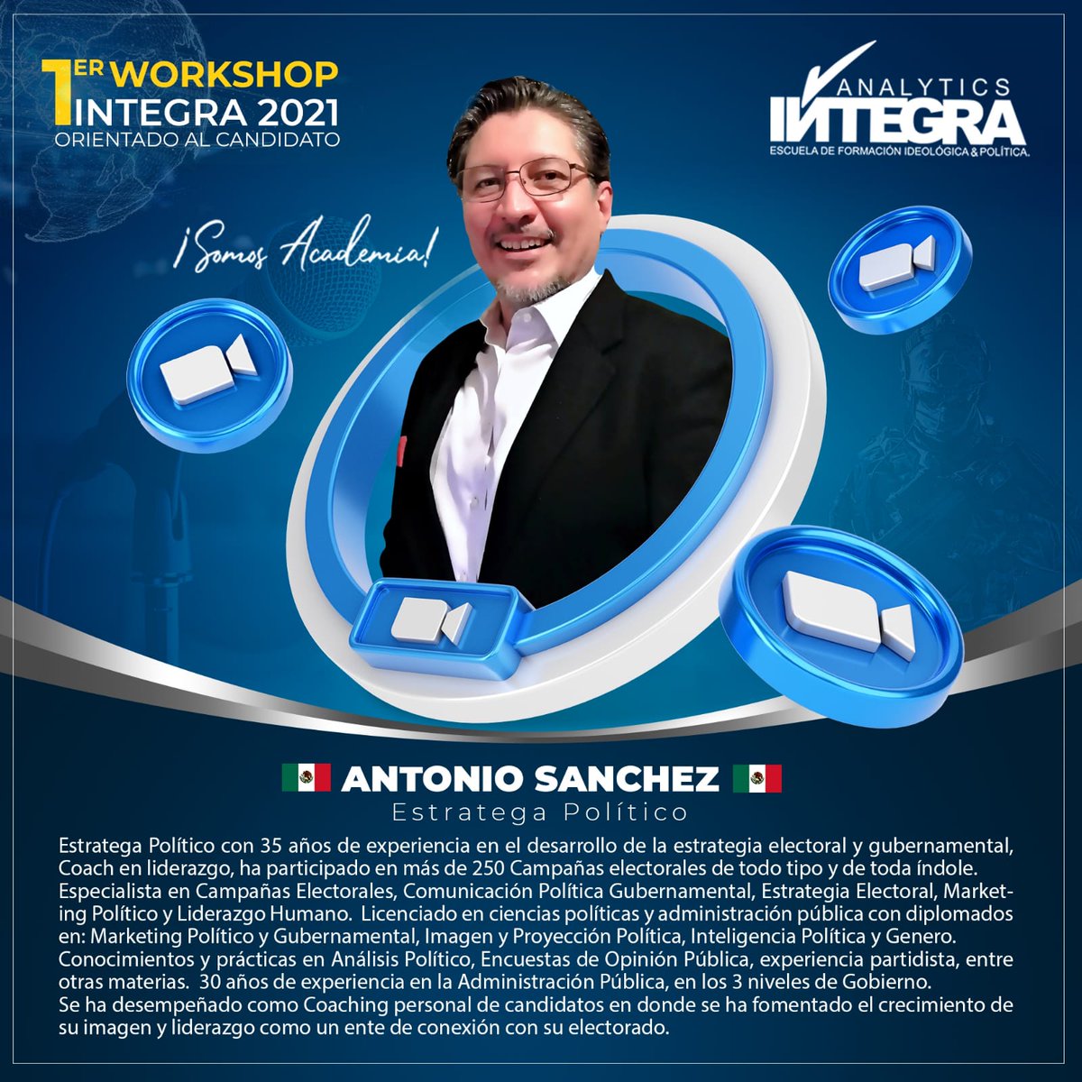 integra_escuela's tweet photo. ‼Hoy 19h00 ⏳ 🇪🇨 ‼  𝐀𝐧𝐭𝐨𝐧𝐢𝐨 𝐒𝐚𝐧𝐜𝐡𝐞𝐳  🇲🇽 en 𝐖𝐨𝐫𝐤𝐬𝐡𝐨𝐩 𝐈𝐧𝐭𝐞𝐠𝐫𝐚 𝟐𝟎𝟐𝟏, tema: Liderazgo político como estrategia de comunicación, "𝐍𝐚𝐝𝐢𝐞 𝐬𝐢𝐠𝐮𝐞 𝐚 𝐮𝐧 𝐢𝐧𝐬𝐞𝐠𝐮𝐫𝐨". 🤳🏼 +593979386444 , https://t.co/gqGvbyhYGr
#workshopintegra2021 https://t.co/ThBeWC0JpL