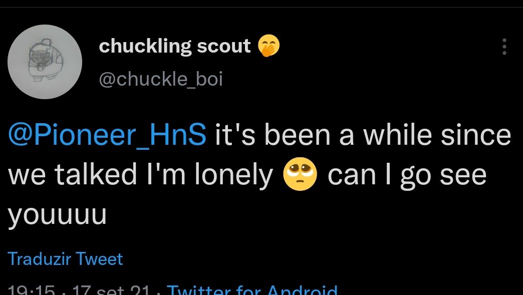 chuckle_boi's tweet photo. @Pioneer_HnS ((I mean chuckle is always complaining about being lonely and he *is* a 12 yr old, obviously he's gonna swear 😭 it's not like I'm being inconsistent with my character complaining about loneliness...)) https://t.co/uHrvicjb9h