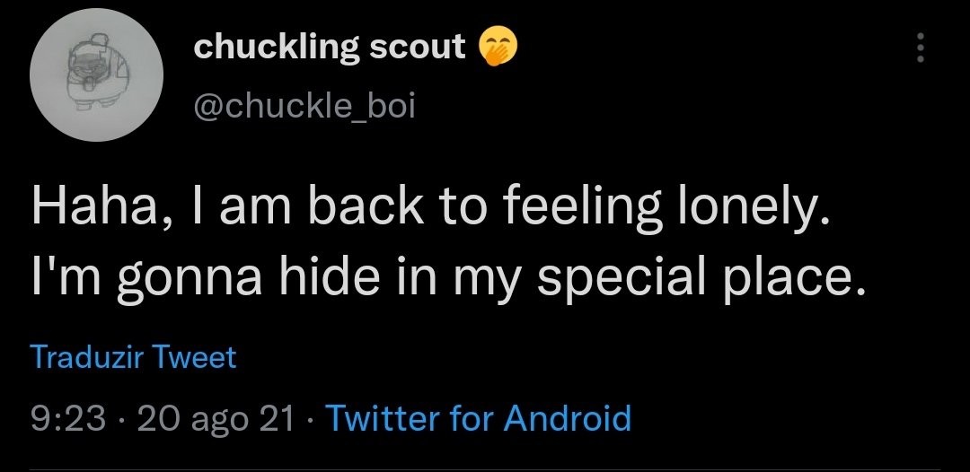 chuckle_boi's tweet photo. @Pioneer_HnS ((I mean chuckle is always complaining about being lonely and he *is* a 12 yr old, obviously he's gonna swear 😭 it's not like I'm being inconsistent with my character complaining about loneliness...)) https://t.co/uHrvicjb9h