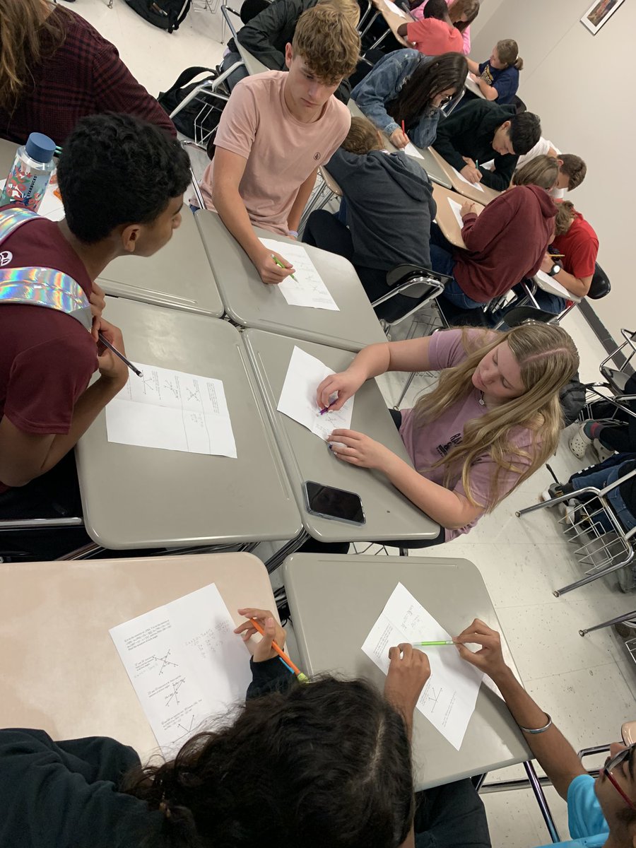 Jigsaw activity in Coach Neal’s Geometry class. #engagement <a href="/RoyseCityHS/">Royse City HS</a>  #rcisdjoy #TeamRCHS #GoogleEC #BulldogPride