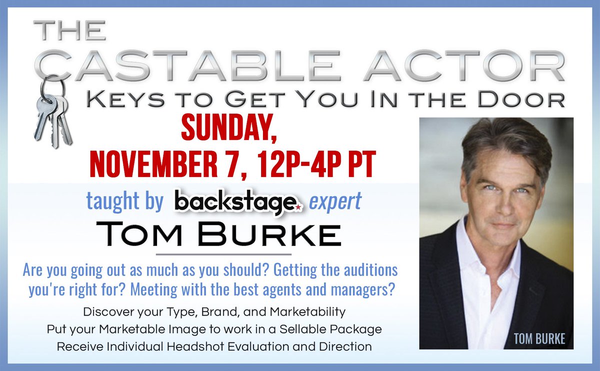 KeepItRealActin's tweet photo. Make sure you’re a castable actor! This can be the difference between getting the right auditions for you. Learn from the best in Tom Burke The Castable Actor. Link below!

https://t.co/FXxi5I7EbB

#actorlife #actingworkshop #workingactor #actor #castableactor https://t.co/HUXS2SjpTx