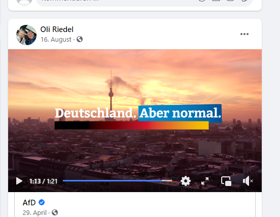 SvenIsHell's tweet photo. Dauert echt "lange", bis man auf der FB-Seite von Oliver Riedel AfD-Lastiges findet.
#westin #le0510 #Sachsen #noafd #Leipzig https://t.co/YeMjH8vdev