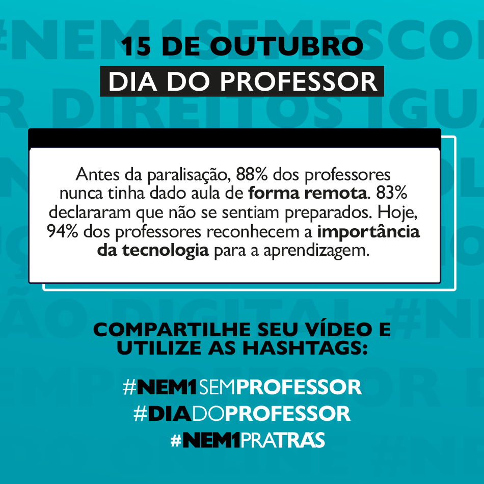 canalfutura's tweet photo. Como você se sentia no começo do ensino remoto? 

88% dos professores nunca tinha dado aula de forma remota. 👇
#DiadoProfessor #Nem1PraTras https://t.co/tLgFG2OEGM
