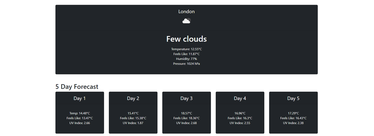 bobstersok's tweet photo. BobsterJS Weather App released! https://t.co/67vYlXuoCE