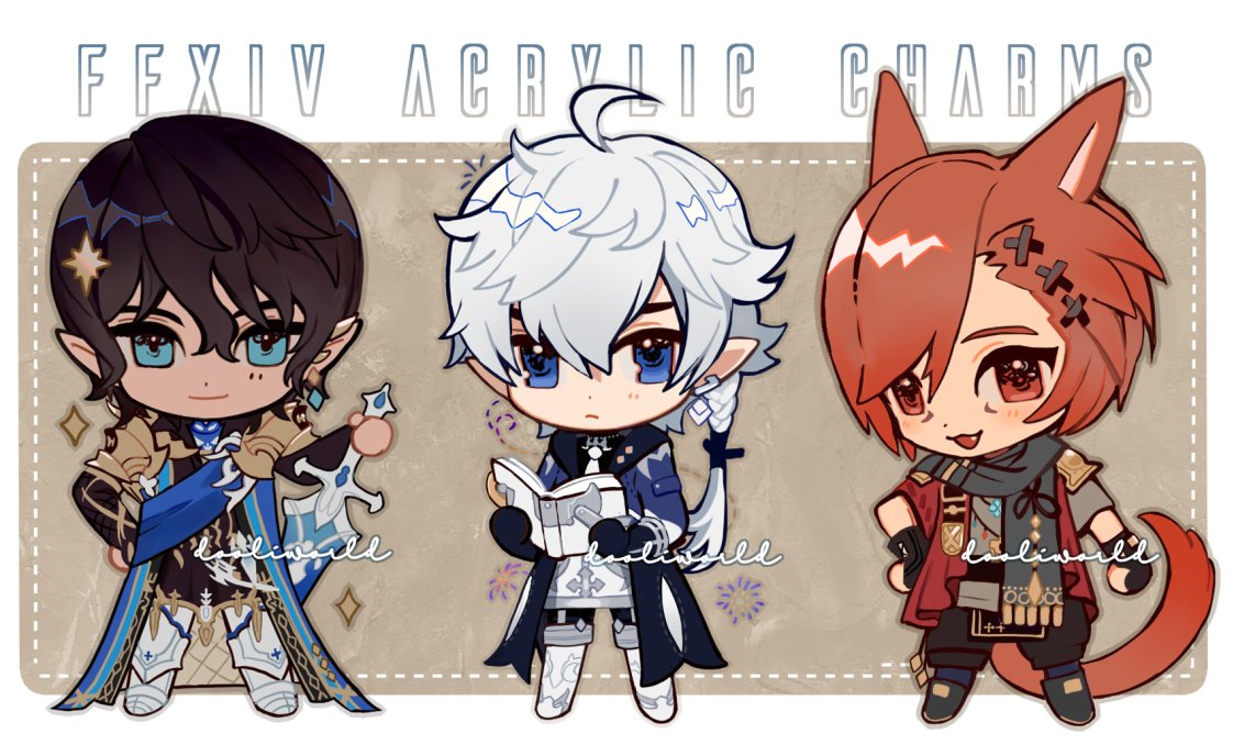dooliworld's tweet photo. FFXIV charms i'll be bringing to ANYC! Gonna be 2.5in 🐥 https://t.co/uSBFjJwhne