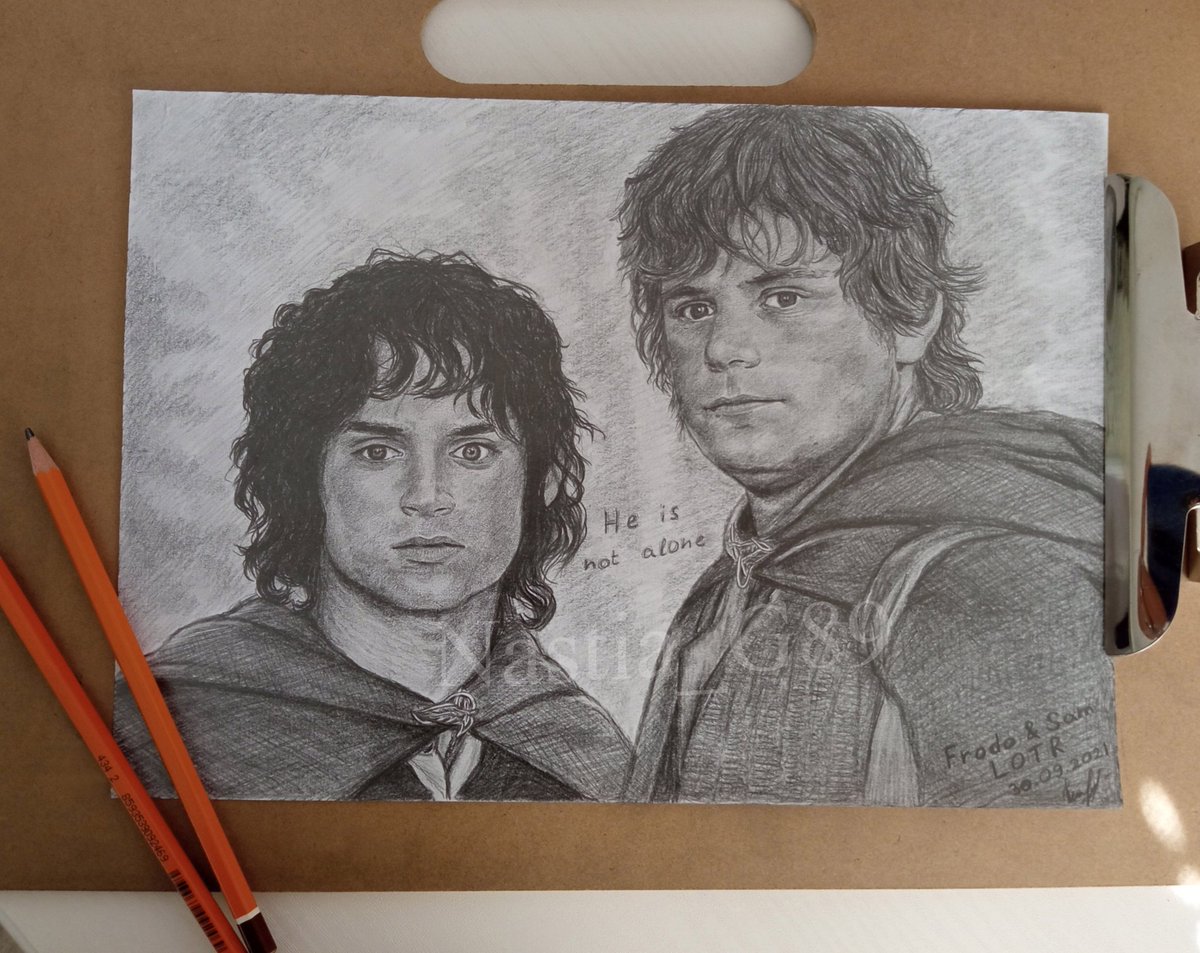 Nastia_G89's tweet photo. LOTR 20 years..
My drawing - Frodo & Sam
@elijahwood @SeanAstin
Love you so much! ❤️❤️
#LOTR #frodobaggins #samwisegamgee #frodosam #frodo #sam #art #drawing #thelordoftherings #pencilart https://t.co/aba7w9v79d