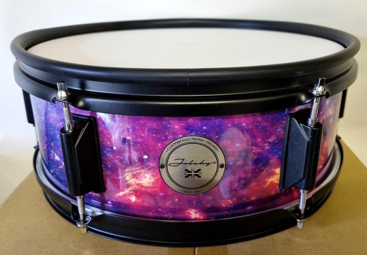 jobekydrums's tweet photo. Out of this world, electronic snare drum in digital space wrap going to Australia #electronicsnare #edrum #drum #snaredrum #meshhead #quietdrumming #drums https://t.co/o8xfvvTKvk