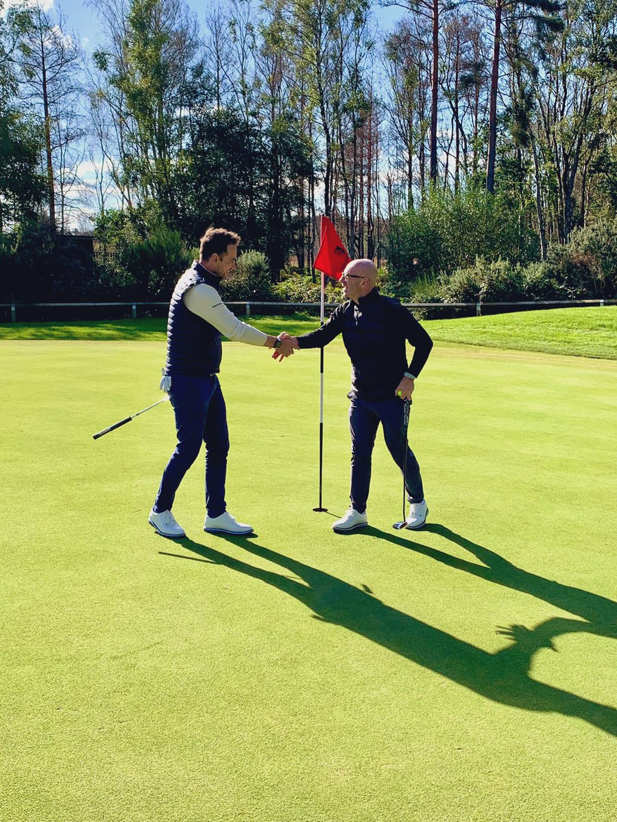 MikeHarrisGolf's tweet photo. Genuine game-changer day with @TaylorMadeTour &amp;  @NickDougherty5 at Wentworth.
So many transformational tips from Nick. The most technical of which was to check alignment/posture! New clubs were a dream. All on me to put it into play. Starting tomorrow on my annual golf tour... https://t.co/juUlES2EF4