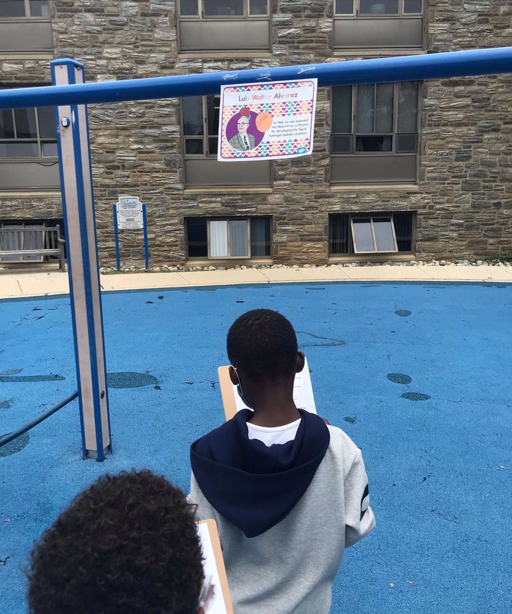 PennCharter's tweet photo. Today the #pcclassof2032 did a playground search for important people of Hispanic and Latinx heritage. Students worked with a partner to find what person matched up with the information they received. @pclowerschool #secondgrade #HispanicHeritageMonth https://t.co/OMJI2nM3ik