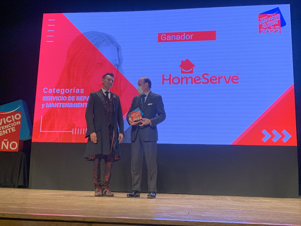 <a href="/HomeServe_ES/">HomeServe España</a>: Elegido Servicio de Atención al Cliente del Año 2022 en la categoría de Servicio de Reparaciones y Mantenimiento #GALAELSA2022