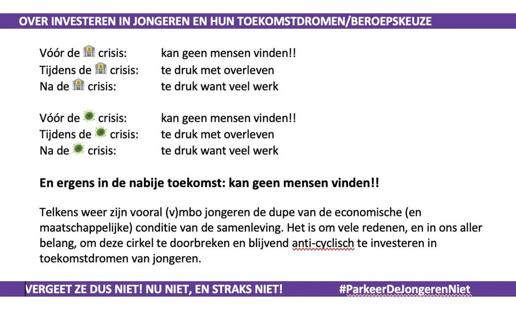 HoogeveenOnStag's tweet photo. Herkenbaar? Voor alles (dus niets) is er een excuus. Doen wij niet aan mee. Dus, meld je aan voor het #Beroepenfeest, vier het feest en verwelkom #vmbo-ers op de Doe Dag in je bedrijf. Dé manier om hen warm te maken voor jouw beroep/bedrijf/branche. https://t.co/Vu03sfWU5h #vmbo https://t.co/yG3jnaKbGG
