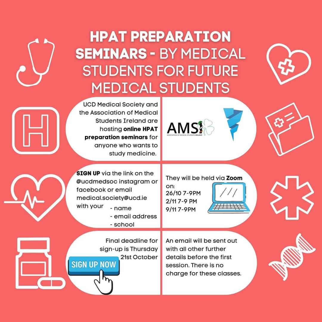 Free HPAT preparation seminars for future medical students by medical students. Great opportunity to get free help from those who were successful. Details below  <a href="/PCHParents/">PCH Parents’ Association</a>  <a href="/PresHeadford/">Pres Headford</a>