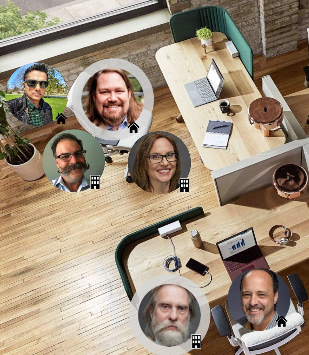 Added location icons to <a href="/grouproomio/">GroupRoom</a> proximity-based video chat to help identify where your colleagues are working physically (remote or onsite). #hybridwork #remotework #futureofwork - grouproom.io