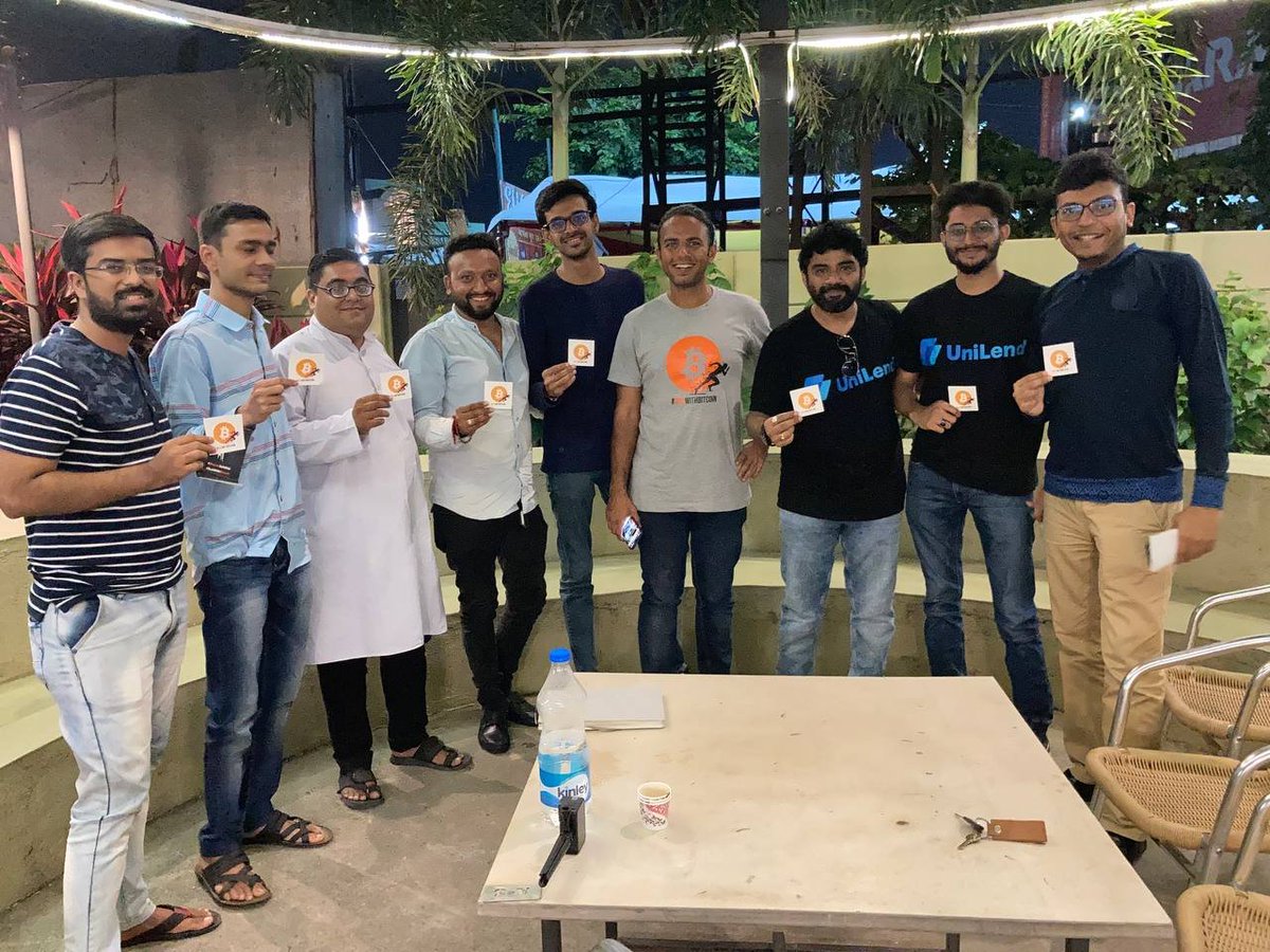 RunwithBitcoin's tweet photo. Day 20
Namaste #bitcoin family

It was nice meeting folks of Rajkot.
We had a chat about The Bitcoin White Paper and the bigger purpose of Bitcoin.
See y'all for run at 630 AM
@ChaitanyAdesara @billionechoes 

Shout out to @VishalHKothari for hosting us at Tea Street

Hugs,
Paco https://t.co/6R6oWqXzYc