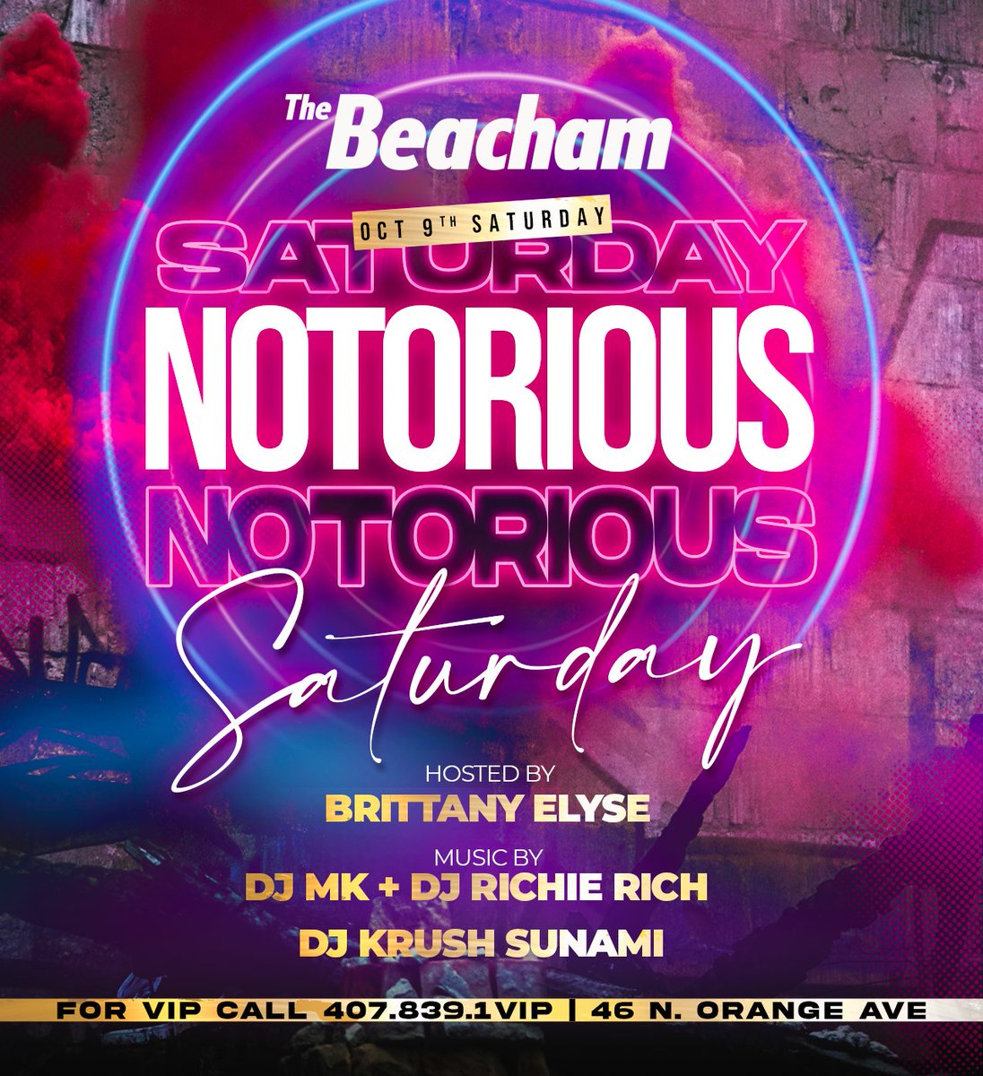 HIT THE LARGEST CLUB IN ORLANDO THIS WEEKEND! 

FRIDAY - <a href="/DJConsistency/">The Important Nobody</a> #DJGRAPELAFLAME <a href="/DjDSTRONG/">Dj D-STRONG</a>  <a href="/CityTheHost/">CITY</a> 

SATURDAY - <a href="/iamDJMK/">MK</a> <a href="/iamdjrichierich/">Richie Rich</a> #KRUSHSUNAMI <a href="/_Brittanyelyse_/">Brittany Elyse</a> 

FOR VIP CALL 407.839.1VIP