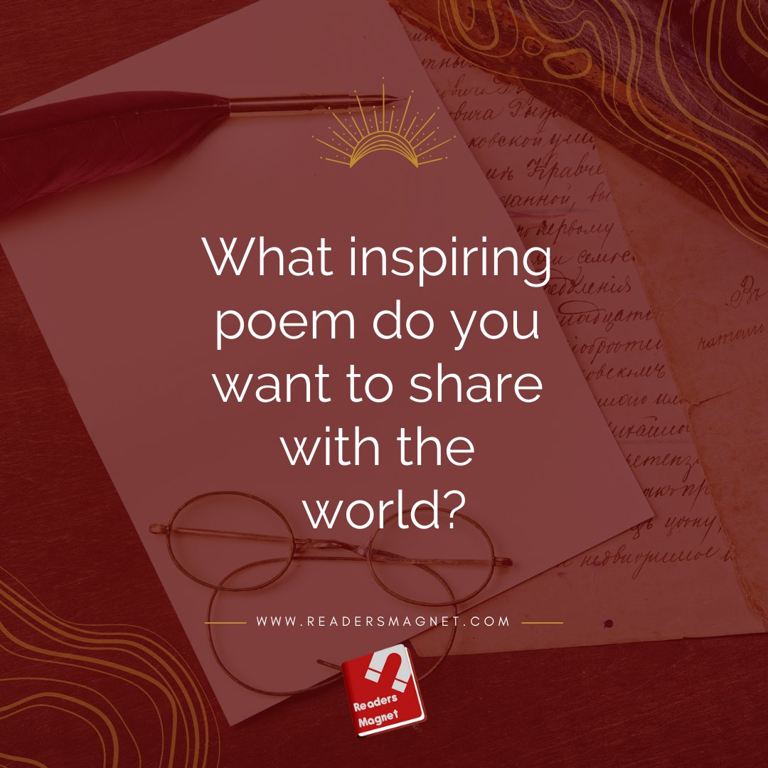 readersmagnet's tweet photo. It's Random Acts of Poetry Day!
Do you enjoy or write poetry?
Today is your day. Poetry is a wonderful thing to have in one's life. Share it with us in the comments.
#RandomActsofPoetry #poetry #poems #readersmagnet #readersmagnetpublishing #TFOS #TFOS2021 https://t.co/hYm8p1CsFj