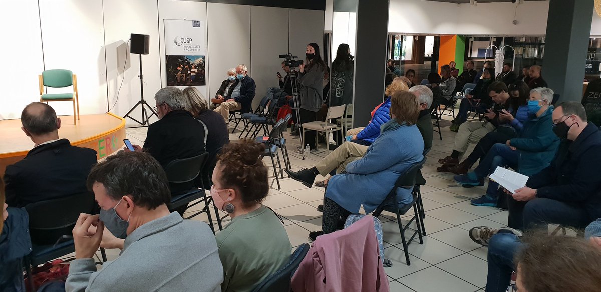 We are off!! ZERO has people inside 😳 lots of them! 

<a href="/ProfTimJackson/">Tim Jackson</a> chatting about NZ's wellbeing economy, inspiration for his new book, and why GDP is a terrible measure for gauging the success and health of a country 

#Guildford #economics
