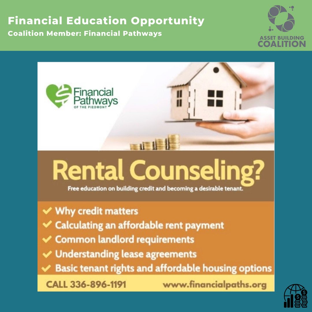 abcforsyth's tweet photo. Join Financial Pathways of the Piedmont in their financial learning opportunities!  

- Plan your budget for the holidays
- Rental Counseling 

#coalitionmembers #assetbuilding #abcforsyth #winstonsalem #forsythcountync https://t.co/zmQ30XO6ra