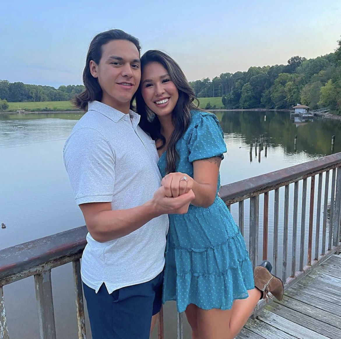 NHL's tweet photo. Big congrats to Ethan Bear on the engagement!

(📸 IG/ ebear25) https://t.co/4qVmrg7hXf