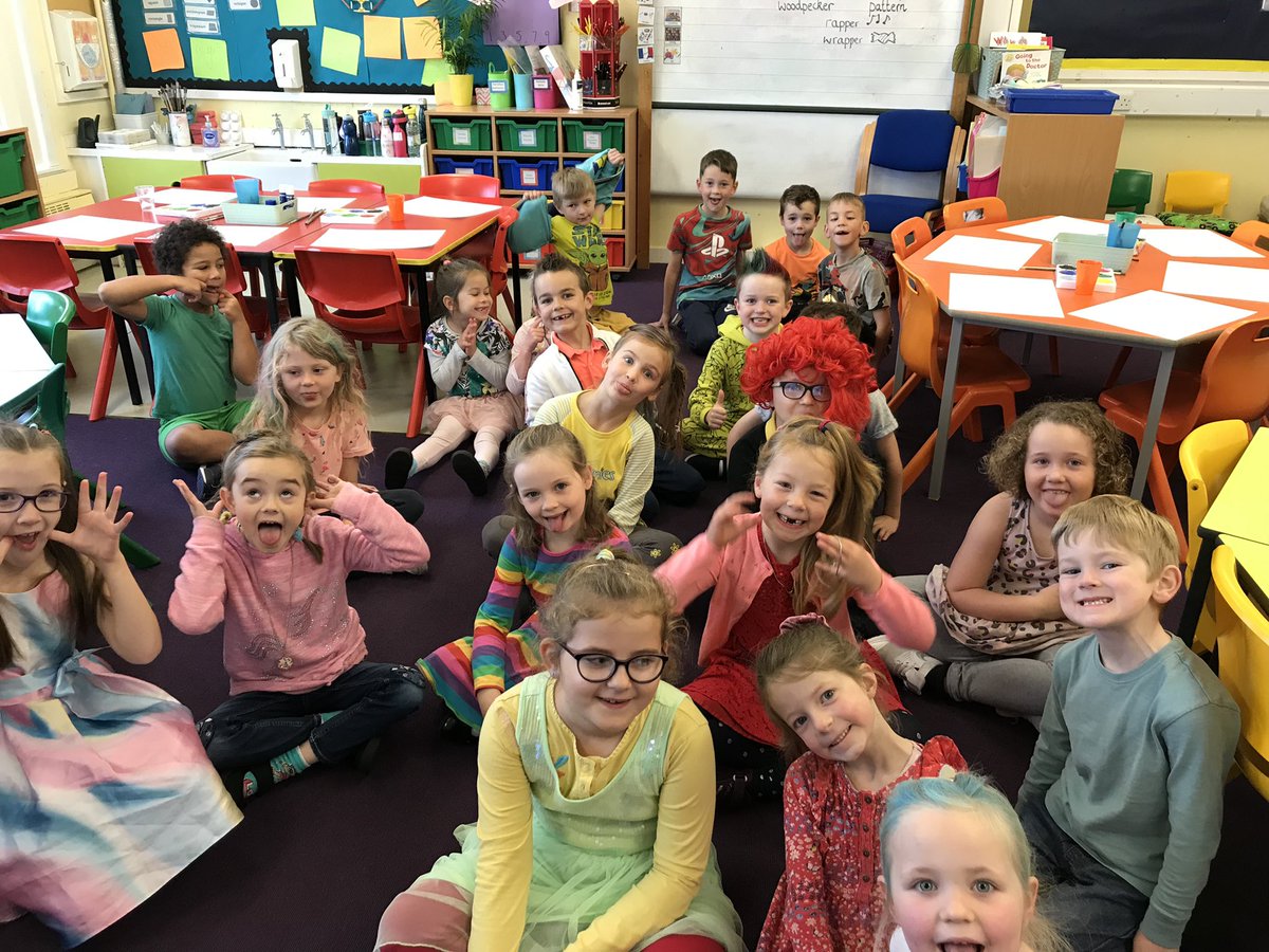 Wow! What hairstyles and colours ELC to P6 produced today for Well-being Wednesday. Lots of activities for healthy body and minds. Thanks to everyone for the generous donations which will go to Mikeysline.