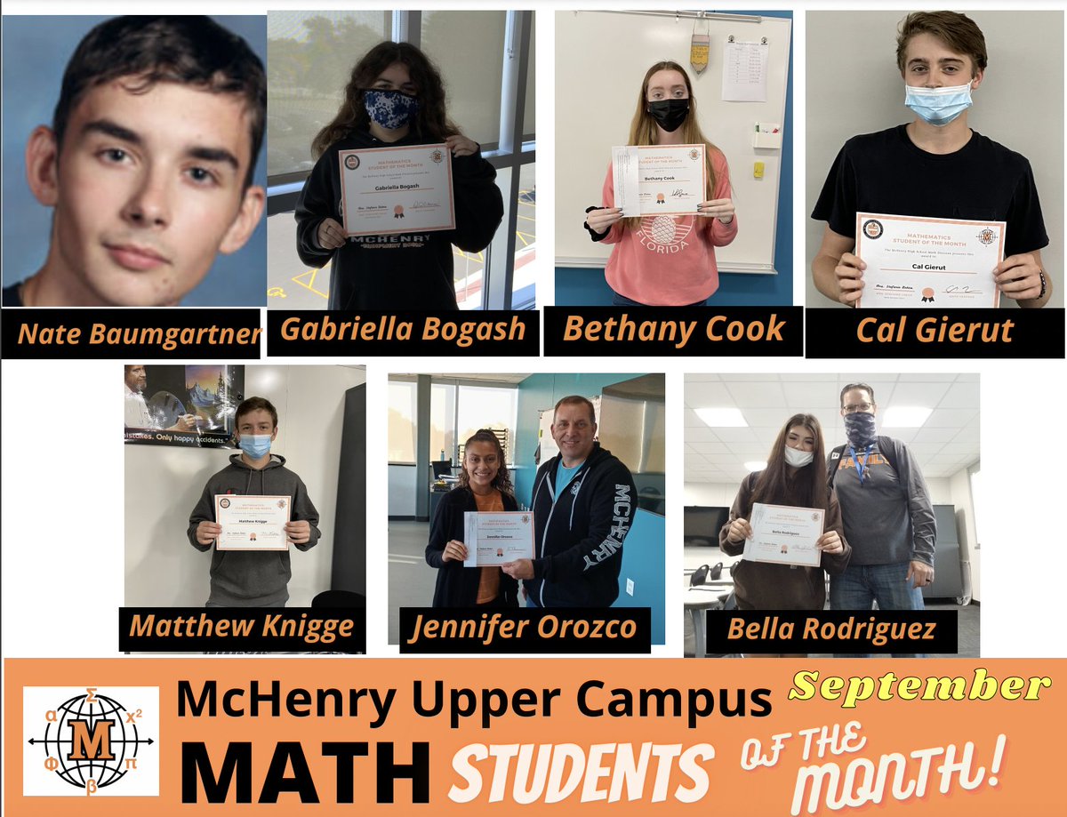 Congratulations to our MCHS Upper Campus Math Students of the Month for September! Keep on working hard! #WarriorReady156