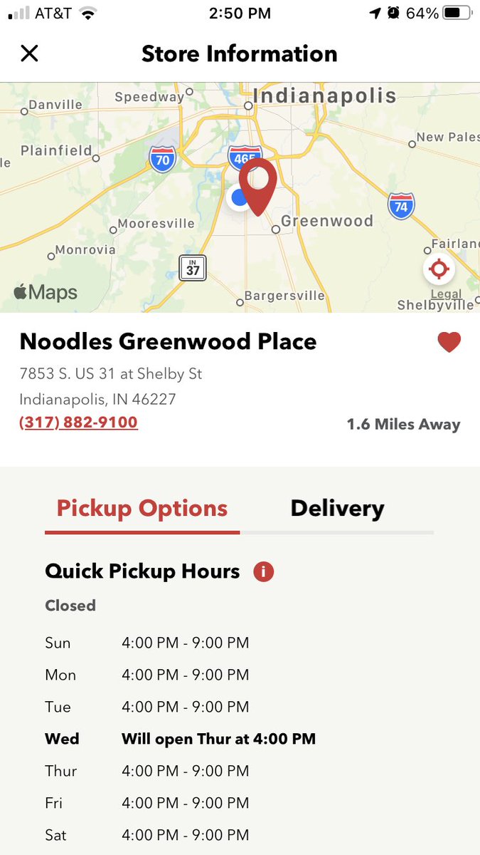 Well this is depressing and annoying. Wanted to enjoy noodles day 20% off and get an order delivered and even just redeemed points for delivery reward, only to find out it isn’t even open today. Not until 4pm tomorrow. What a bummer for an already annoying day <a href="/noodlescompany/">Noodles & Company</a>