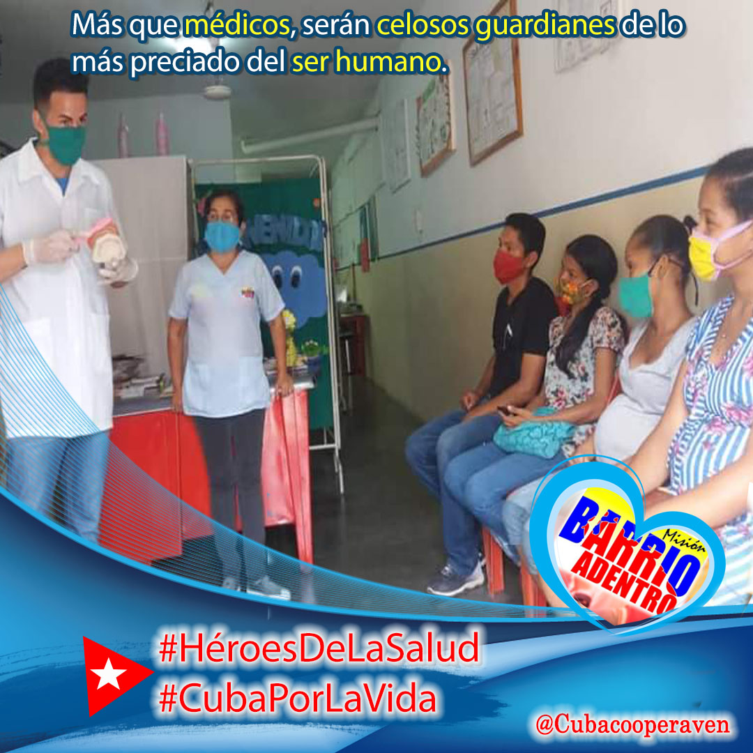 cubacooperaven's tweet photo. Los internacionalistas de la salud de #Cuba llevando mensajes educativos a las familias venezolanas. 

#CheMédicoInternacionalista #HéroesDeLaSalud #CubaPorLaVida #CubaCoopera

@cubacooperaven @MINSAPCuba @japortalmiranda @PardoRegla @unidad_central https://t.co/JzfpWffeS3