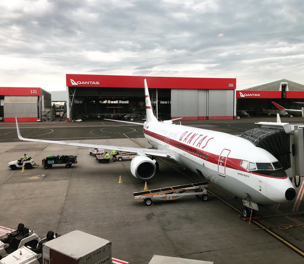 Ash_G_Salisbury's tweet photo. May as well cash in some of those 400,000 points I’ve accumulated from flying this airline 😳

At least I got to tick off their best retro paint scheme ✈️ #retroroo https://t.co/Z1QkdKD1Ey
