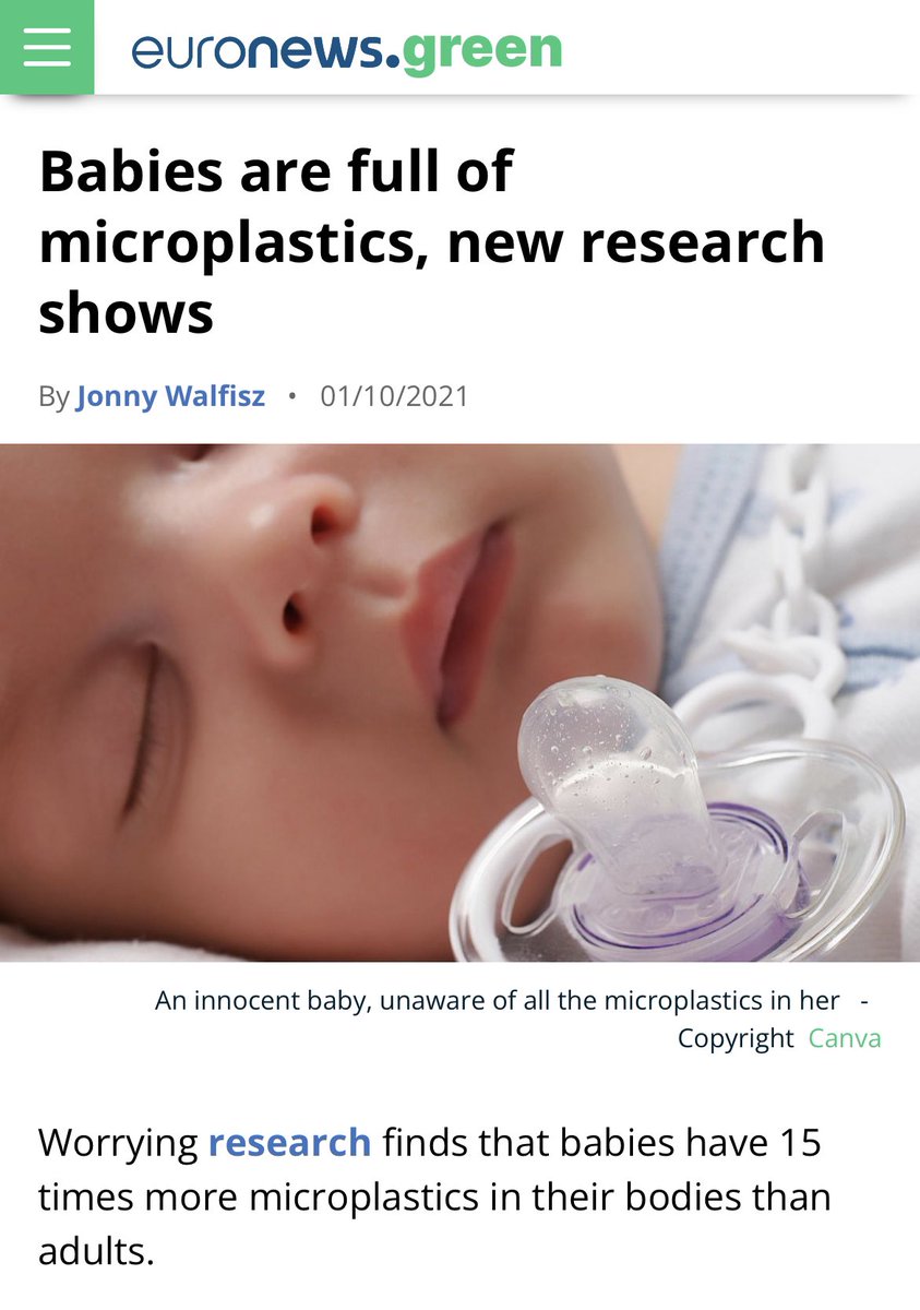 This is disturbing 🙏🏻  

#babies #microplastic #estrogendominance

euronews.com/green/amp/2021…
