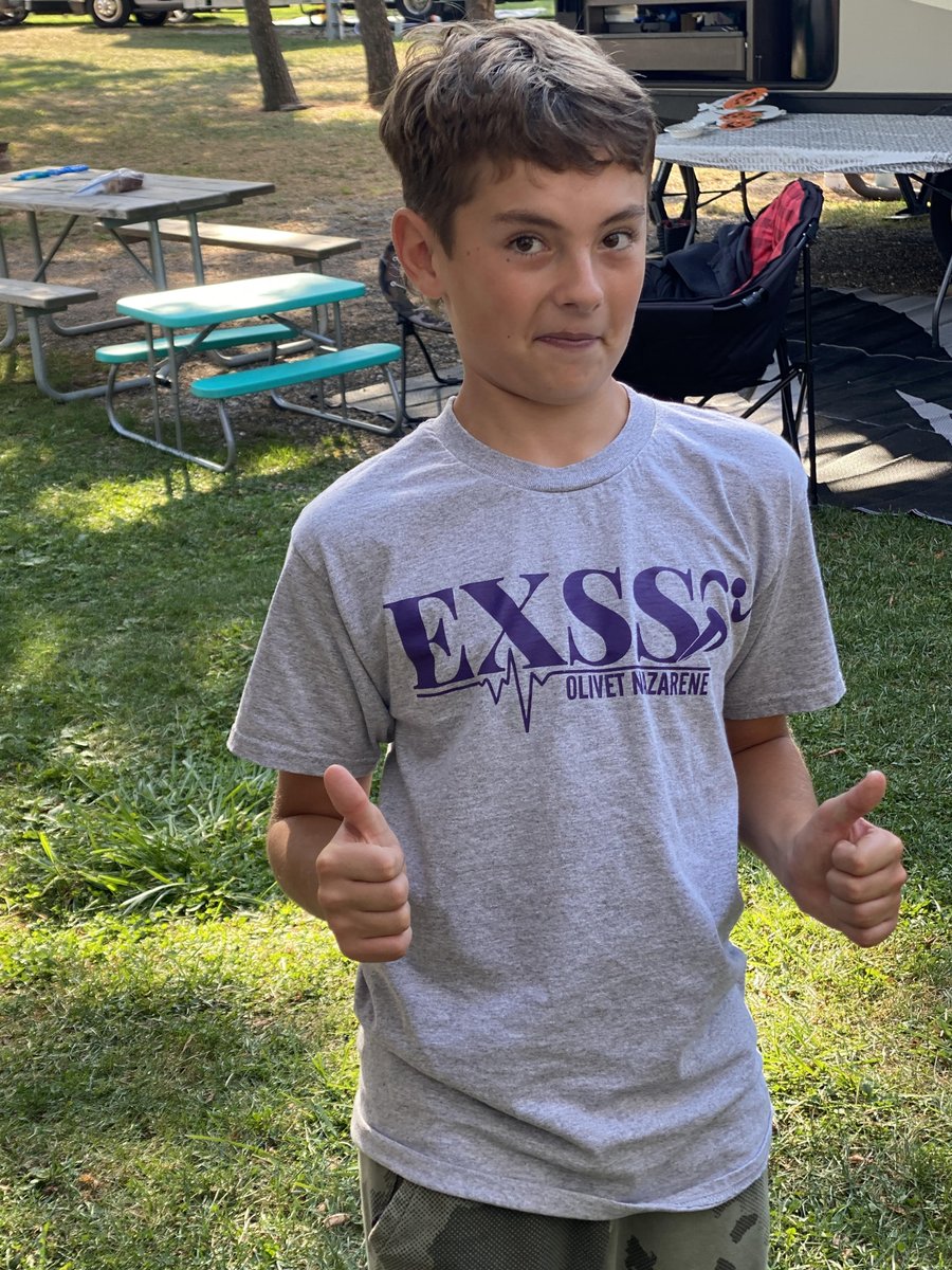 Olivet_PE's tweet photo. Even the youngest Tigers support the EXSS department. https://t.co/NrzDapFE98