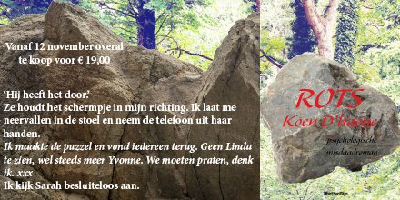Het wordt steeds spannender.🤔
Wanneer je 'Rots' vóór 13 november bestelt in de webshop, krijg je hem kort na die datum per post thuisbezorgd.
letterrijn.nl/product/rots-2…