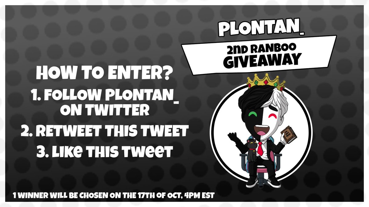 Plontan_'s tweet photo. ANOTHER RANBOO GIVEAWAY!

Ranboo's Youtooz sold out in February of 2021.
Sell out time: 2d!

The instructions are simple and a winner will be chosen on the 17th of October @ 4pm EST.

GLHF! https://t.co/kXYJw4Uxad