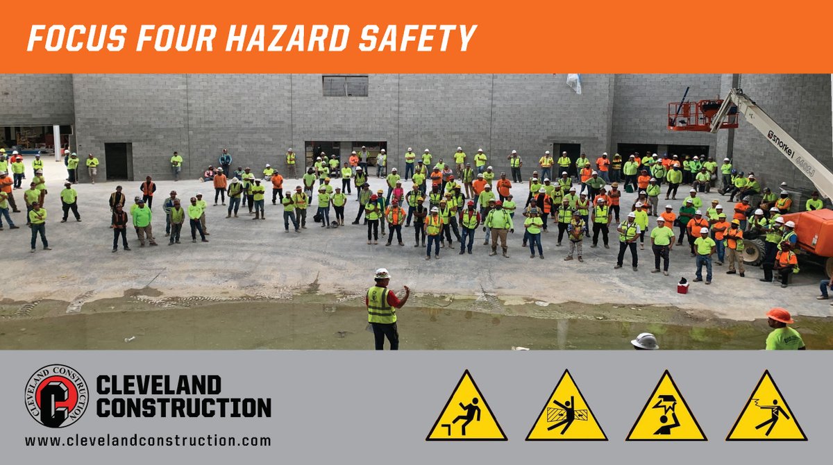 CCI_Contractors's tweet photo. We're out raising awareness of @OSHA_DOL #FocusFour #safety hazards that are the most frequent causes of #construction worker deaths &amp; injuries.

We're #CreatingSaferJobsites by preventing #Falls #Struckby #Caughtbetween &amp; #Electrocutions at each of our active projects. https://t.co/ZEtw5UIpHb