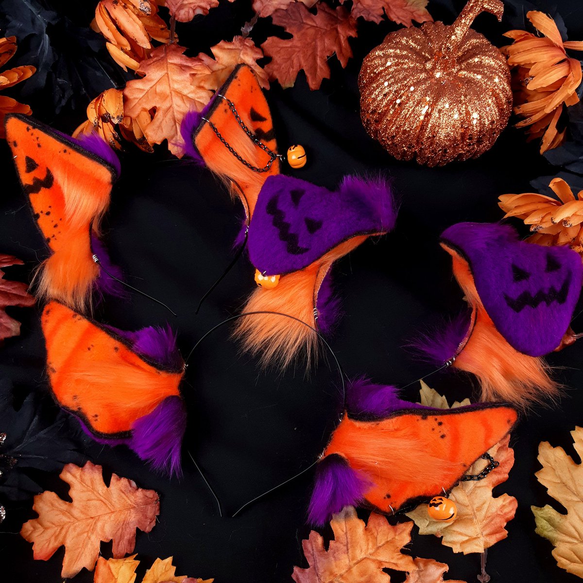 BInfested's tweet photo. The next batch of Halloween ears available this weekend! Saturday 3pm est #furry #therian #petplay #Batinfested #halloween #catears #neko #cosplay https://t.co/eb2F73r325