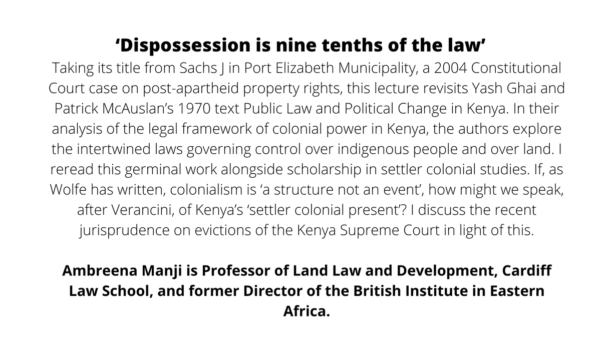 The_BIEA's tweet photo. ✴️How does #colonialism affect the law in everyday #Kenya? 
Professor Ambreena Manji @The_BIEA Annual Lecture. 
@NairobiGarage @AFNairobi @artsnairobi @AdamRJ02 
3rd of November!

👉https://t.co/tdmWxLexMD https://t.co/30kqRyyYYh